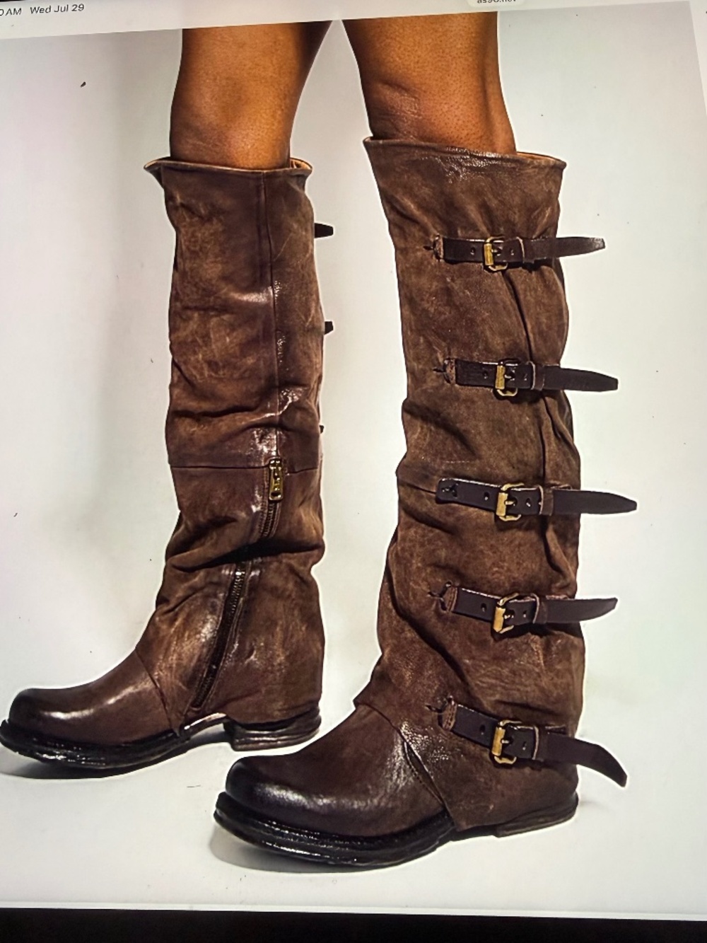 A.S. 98 Shaylynn Knee High Chocolate Boots. Size 38 (7.5-8) NEW!